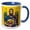 Blue/White, variant on 3drose, Christ Angel John the Baptist Head Icon Saint Georges Church, Jordan., 15oz Two-tone Green Mug