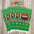 4 Pack Football Themed Tablecloths Disposable Plastic Football Table
