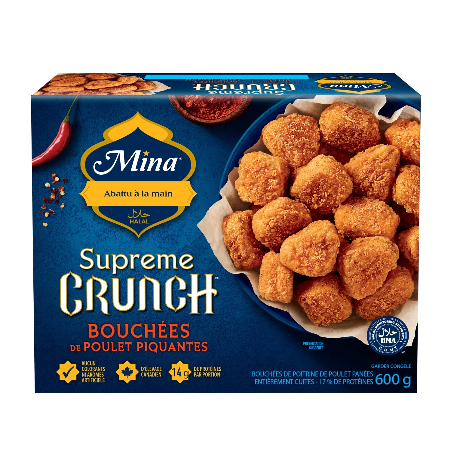 Bouchées de poulet piquantes Supreme CrunchMC Mina