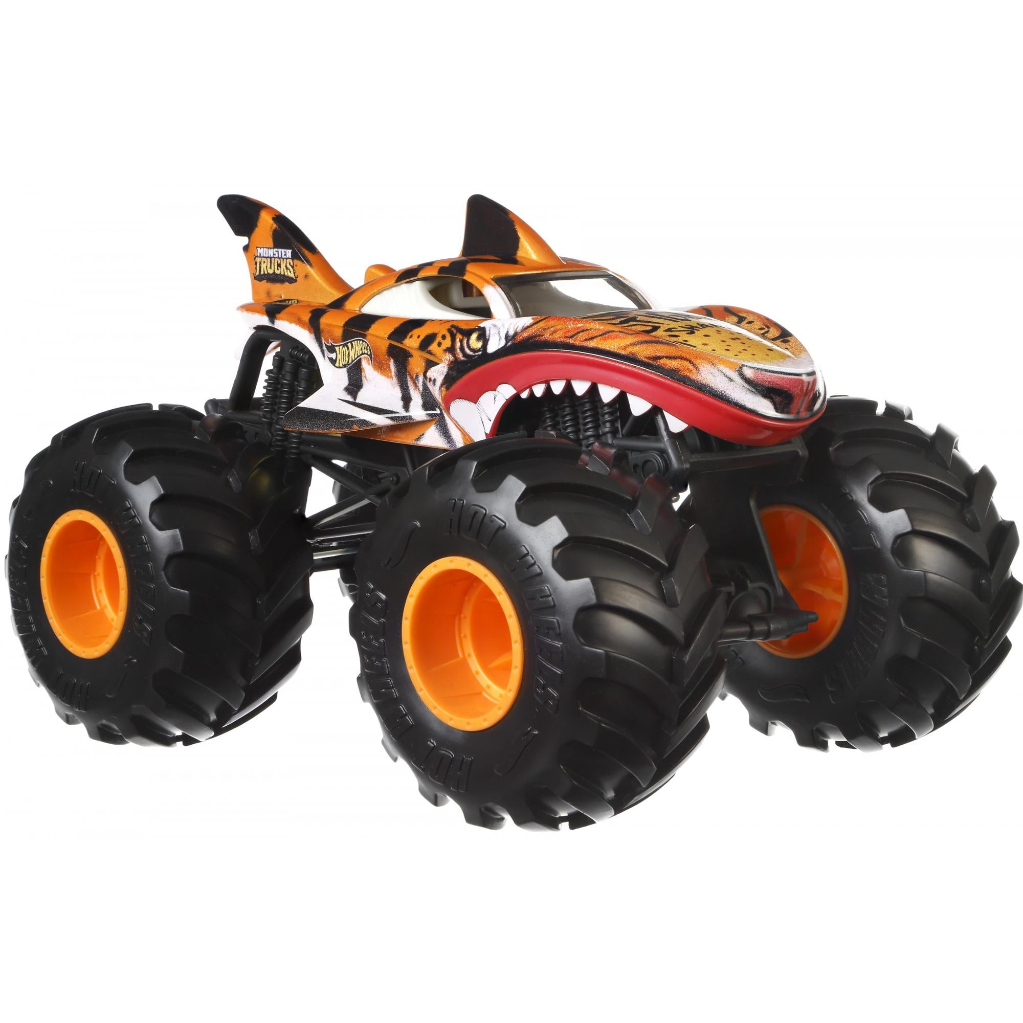 Hot Wheels Monster Trucks 1:24 Scale Tiger Shark Vehicle - Walmart.com - Walmart.com