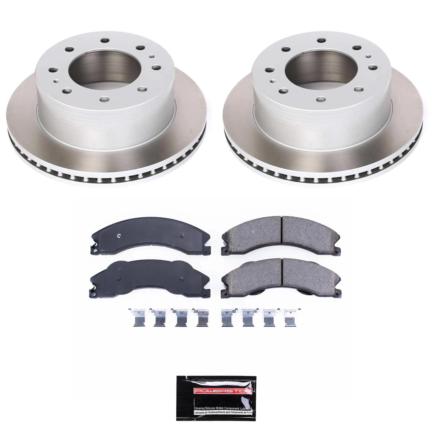 PowerStop Rear Semi-Coated Rotor and Low-Dust Ceramic Brake Pad Kit SC5563