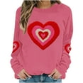 thumbnail image 5 of Sequin Heart Sweatshirts for Women Valentine's Crewneck Long Sleeve Pullover Tops Loose Graphic Hoodies Casual Trendy Shirts Fashion Lover Gift New Years Eve Outfits Women, 5 of 5