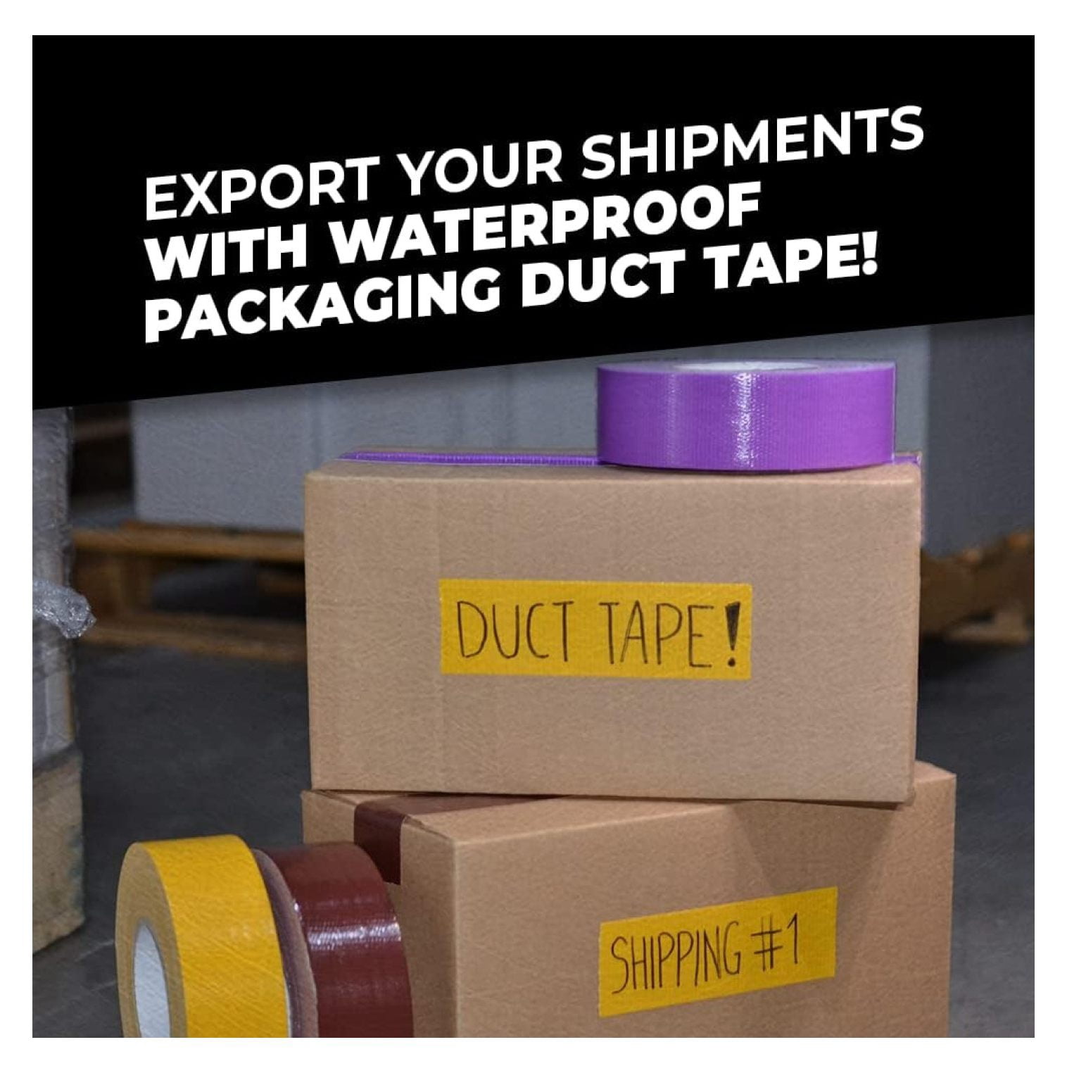 WOD DTC10 Advanced Strength Industrial Grade Brown Duct Tape, 12 inch x 60 ft. Waterproof, UV Resistant For & Home Improvement