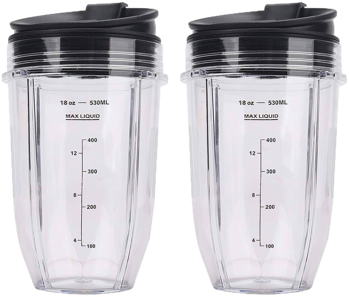 Enbizio 2 Pack 18 Ounce Cup With Sip N Seal Lids For Nutri Ninja Auto Iq And Duo Blenders Walmart Com Walmart Com