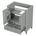 thumbnail image 2 of 30" Bathroom Vanity without Sink, Base Only, Multi-functional Bathroom Cabinet with Doors and Drawer, Solid Frame and MDF Board, Grey, 2 of 10