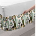 thumbnail image 2 of Cactus Bed Skirt, Pattern with Succulent Plants and Cactuses in Pots Botanical Floral Mexican Garden, Elastic Bedskirt Dust Ruffle Wrap Around for Bedding Decor, 4 Sizes, Multicolor, by Ambesonne, 2 of 2
