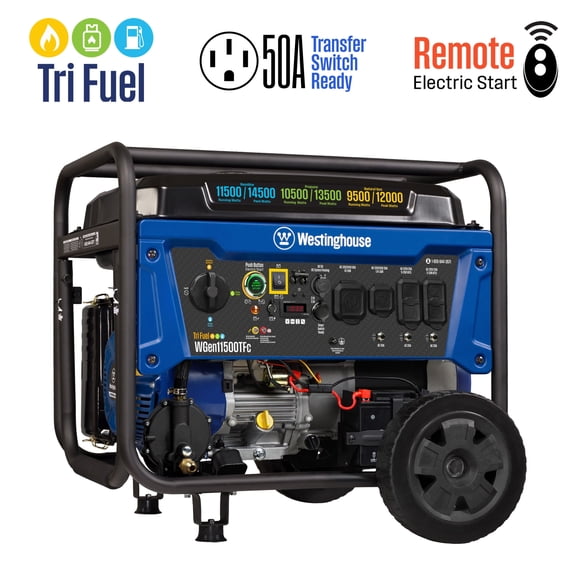 Westinghouse 14,500 Watt Tri-Fuel Portable Generator with CO Sensor