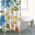 thumbnail image 5 of Waterproof Pioneer Shower Curtain 84x72 Inch Polyester Unique Colorful Floral Shower Curtain for Bathroom Hotel Home Decor with 12 Plastic Hooks, 5 of 5