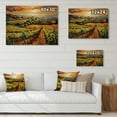 thumbnail image 4 of Designart "Sunlit Vineyards in the Style of Van Gogh I" Vangogh Print on Natural Pine Wood, 4 of 5