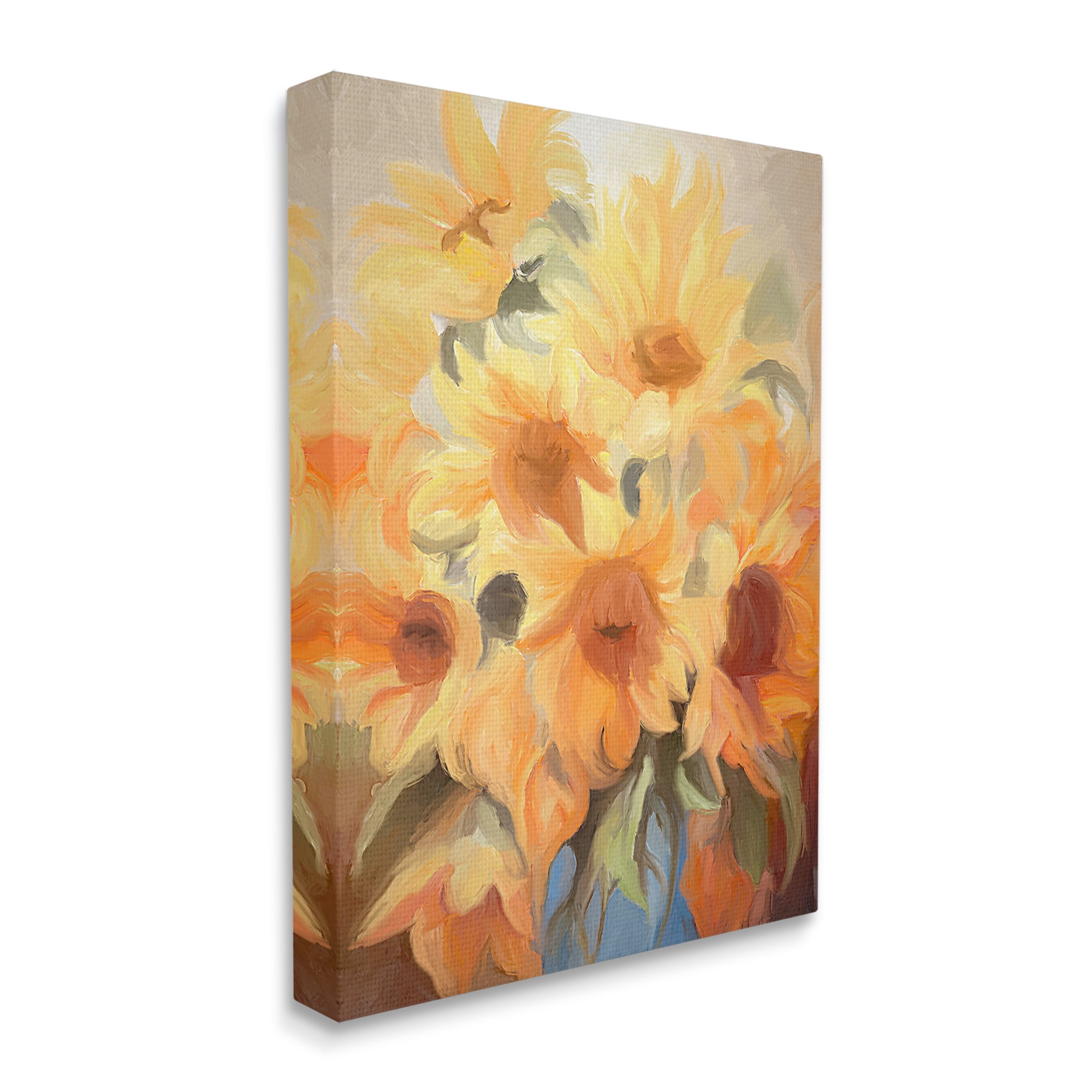 Stupell Industries Traditional Yellow Blooms Botanical & Floral Painting Gallery Wrapped Canvas Art Print Wall Art, 16 x 20