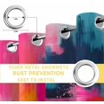 thumbnail image 6 of Pink Teal Black Blackout Curtains for Bedroom/Living Room, Thermal Insulated Kitchen Curtains, Modern Oil Painting Contemporary Grommet Darkening Window Treatment Drapes 52"x72"x2, 6 of 8
