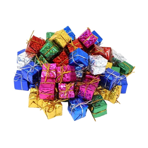 120 piezas de adornos navideños en caja de regalo, colgantes y adornos navideños. 25 cm