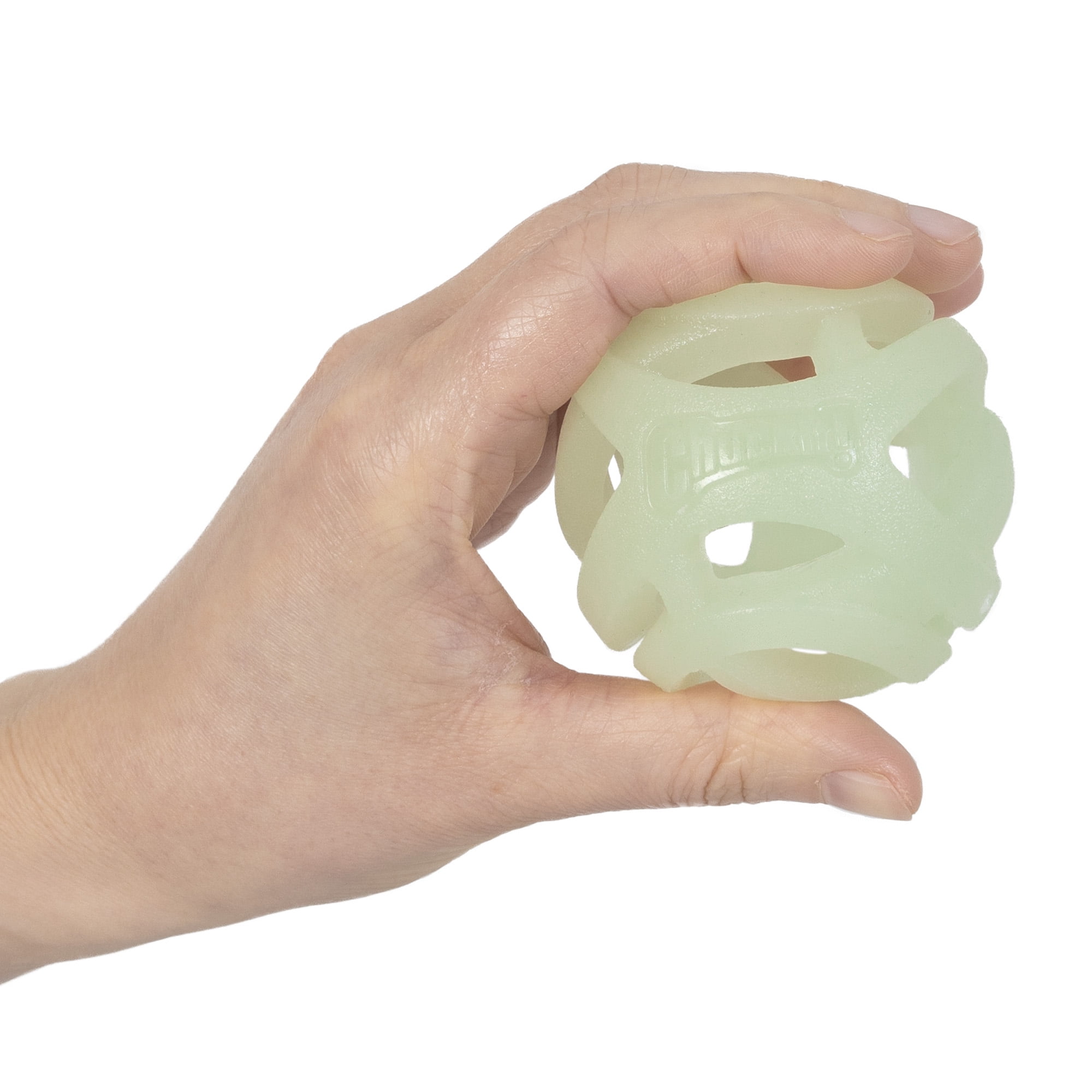 Chuckit! Air Glow Fetch Hard Breathe Easy Dog Ball Rubber Toy For Dogs, Medium 2.5", For Breeds 20 to 60 lb, Pack of 2, White Glow In The Dark