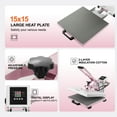 thumbnail image 3 of KFFKFF Heat Press Machine, 15 x 15 inch Electronic Heat Imprinting Device, Slide Out Heat Transferring Equipment, Quick and Uniform Warming, Dual-Layer Insulation Cotton, Heat Transferring Equipment, 3 of 9