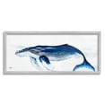 thumbnail image 4 of Stupell Industries Vivid Blue Whale Swimming Marine Animal Sea Life Graphic Art Gray Framed Art Print Wall Art, Design by Stacy Gresell, 4 of 5