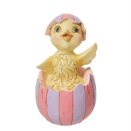 Enesco Jim Shore Easter Chick in Egg Mini, Figurine, 3.66in H