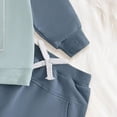 thumbnail image 5 of mgoYE Baby Boy Clothes 12-18 Months Toddler Baby Boy Clothes Letter Print Long Sleeve Sweatshirt Pullover Tops and Jogger Pants Cute Fall Winter Outfit(Blue,12-18 Months), 5 of 7