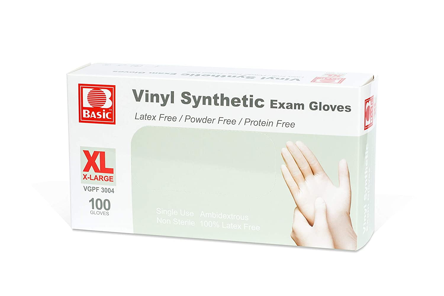 Disposable Clear Vinyl Exam Medical Gloves 4 MIL Non Sterile Powder Free Case of 100 Pack Ambidextrous Latex Free X-Large