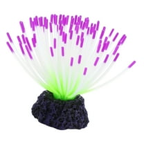 Soft Silicone Glowing Aquarium Anemone Aquatic Artificial Coral for Fish Tank Decoration Purple