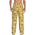 thumbnail image 3 of Uemuo Daisies Flowers Pattern Men's Wide Leg Palazzo Lounge Pants with Pockets Light Weight Loose Comfy Casual Pajama Pants-X-Large, 3 of 9