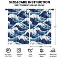 thumbnail image 2 of Blackout Kids Curtains,Waves Pattern Childrens Insulated Curtains Set Of 2,Bedroom Essentials,Toddler Room Decor 52x84in(132x213cm), 2 of 4