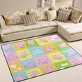thumbnail image 2 of SKYSONIC Lightweight Soft Area Rugs Pink Baby Elephant Floor Mat for Kids Playing Room Hardwood Floor Living Room 80x58 inchNursery Rugs, 2 of 6