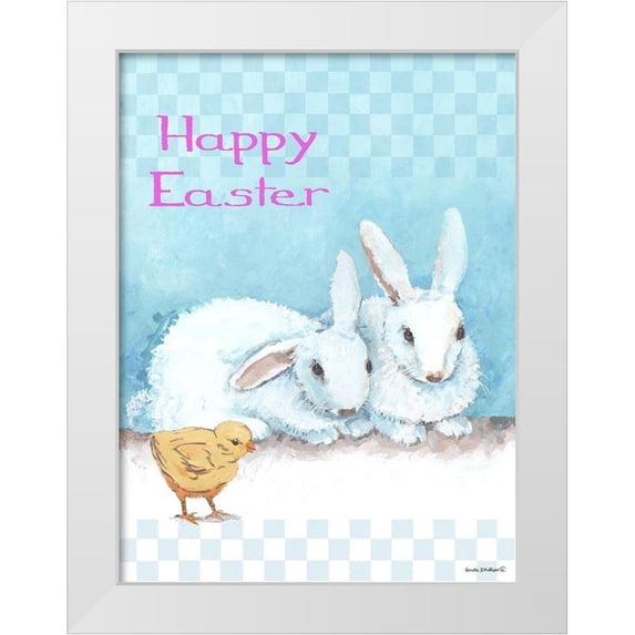 Phillips, Anita 19x24 White Modern Wood Framed Museum Art Print Titled - Happy Easter