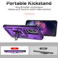 thumbnail image 6 of Motorola Moto G Stylus 5G 2024 Case,Dteck Shockproof Rubber Rugged Case Hybrid Hard Ring Holder Kickstand Slide Camera Lens Protector Cover for Moto G Stylus 5G 2024,Purple, 6 of 9