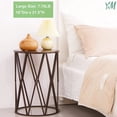 thumbnail image 6 of Y&M Set of 3 Round Heavy-Duty Side Table End Table, Coffee Table for Indoor Multifunctional Use, Outdoor Garden Stool Plant Stand-Pure Brown, 6 of 8