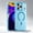 Blue, variant on For iPhone 14/13 Phone Case,Anti-fingerprint Matte Translucent Back Design,Compatible with Wireless Charging,Ultra Slim PC + TPU Hybrid Shockproof Non-slip Durable Phone Case,Orange