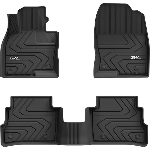 3W Mazda CX5 Floor Mats Fit for 2017-2023, TPE All Weather Protection Custom Fit Car Mats for Mazda CX-5 Floor Liner Front & Rear Full Set Black