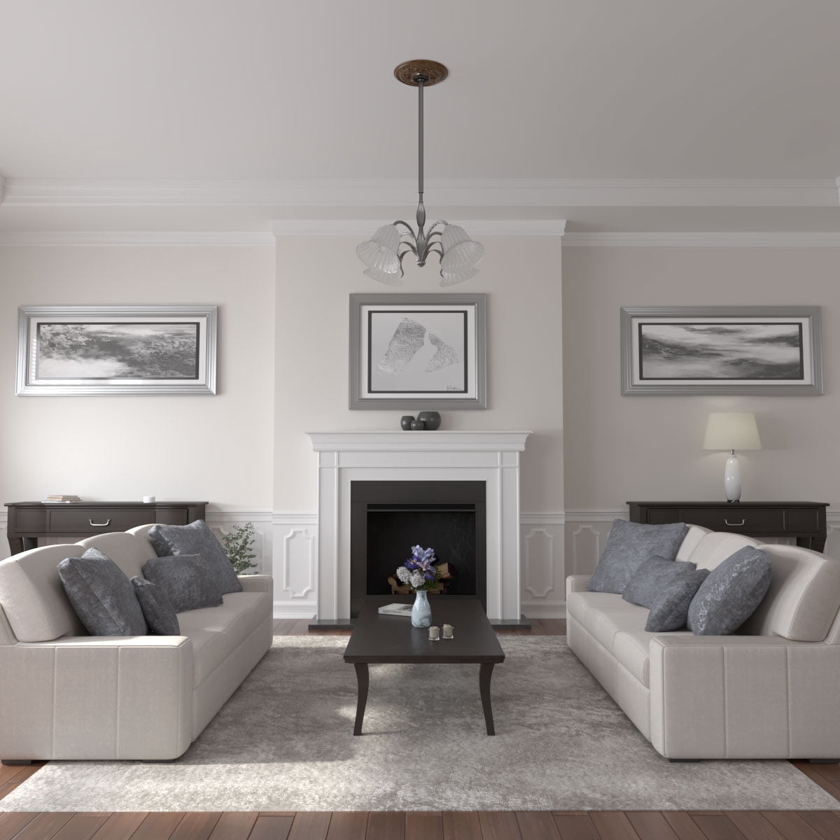 Ekena Millwork 15 3/8"OD x 4 1/4"ID x 1 1/2"P Baltimore Ceiling Medallion (Fits Canopies up to 5 1/2"), Hand-Painted Root Beer Crackle
