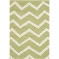 thumbnail image 2 of SAFAVIEH Cambridge Leon Zig Zag Stripes Wool Runner Rug, Green/Ivory, 2'6" x 8', 2 of 6