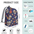 thumbnail image 5 of Skull and Rose Gothic Pattern Backpack for School, Cute School Bag with Adjustable Shoulder Straps and Padded Back, 15.7"x11.8"x5.5", 5 of 5