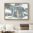 thumbnail image 2 of PixonSign Framed Canvas Print Wall Art Surfboard Variety in a Surf Shack Nature Ocean Photography Realism Bohemian Scenic Urban Blue Cool for Living Room, Bedroom, Office - 16"x24" Natural, 2 of 5