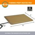 thumbnail image 3 of K&H Pet Products Thermo-Peep Heated Indoor and Outdoor Chicken and Chick Pad Tan Petite 9 X 12 Inches, 3 of 12