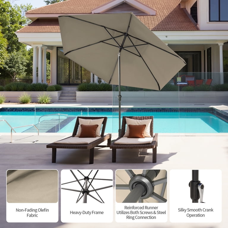 bluu banyan 10 ft patio offset umbrella Outdoor Cantilever Umbrella Hanging Umbrellas, Fade Resistant Crank & Cross Base (Brown, 10 FT) : Patio, Lawn & Garden Designed for ease with Streamlight For Sale Size:12 Feet weight:19.40