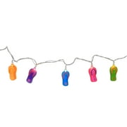 Northlight Set of 10 Summertime Beach Flip Flop Patio and Garden Novelty Christmas Lights - 6 ft