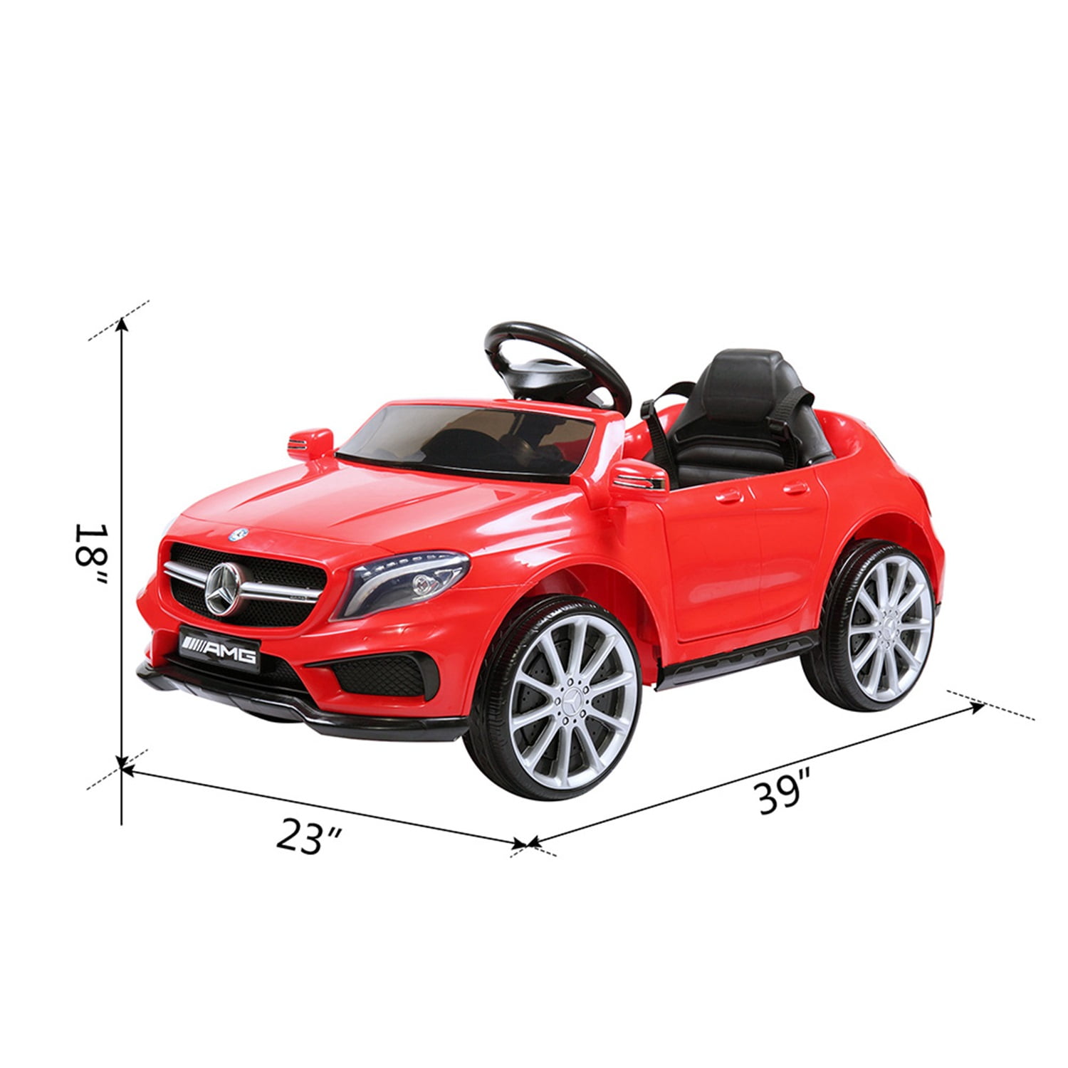CIPACHO Mercedes Benz AMG 6V Kids Ride-On Car, Battery-Powered Electric Vehicle Toy with Remote Control for Children 3-8, Red CIPACHO Mercedes Benz AMG 6V Kids Ride-On Car, Battery-Powered Electric Vehicle Toy with Remote Control for Children 3-8, Red