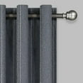 thumbnail image 2 of Eclipse Ronneby Stripe Blackout Grommet Tope Single Window Curtain Panel, Slate, 40 x 63, 2 of 6