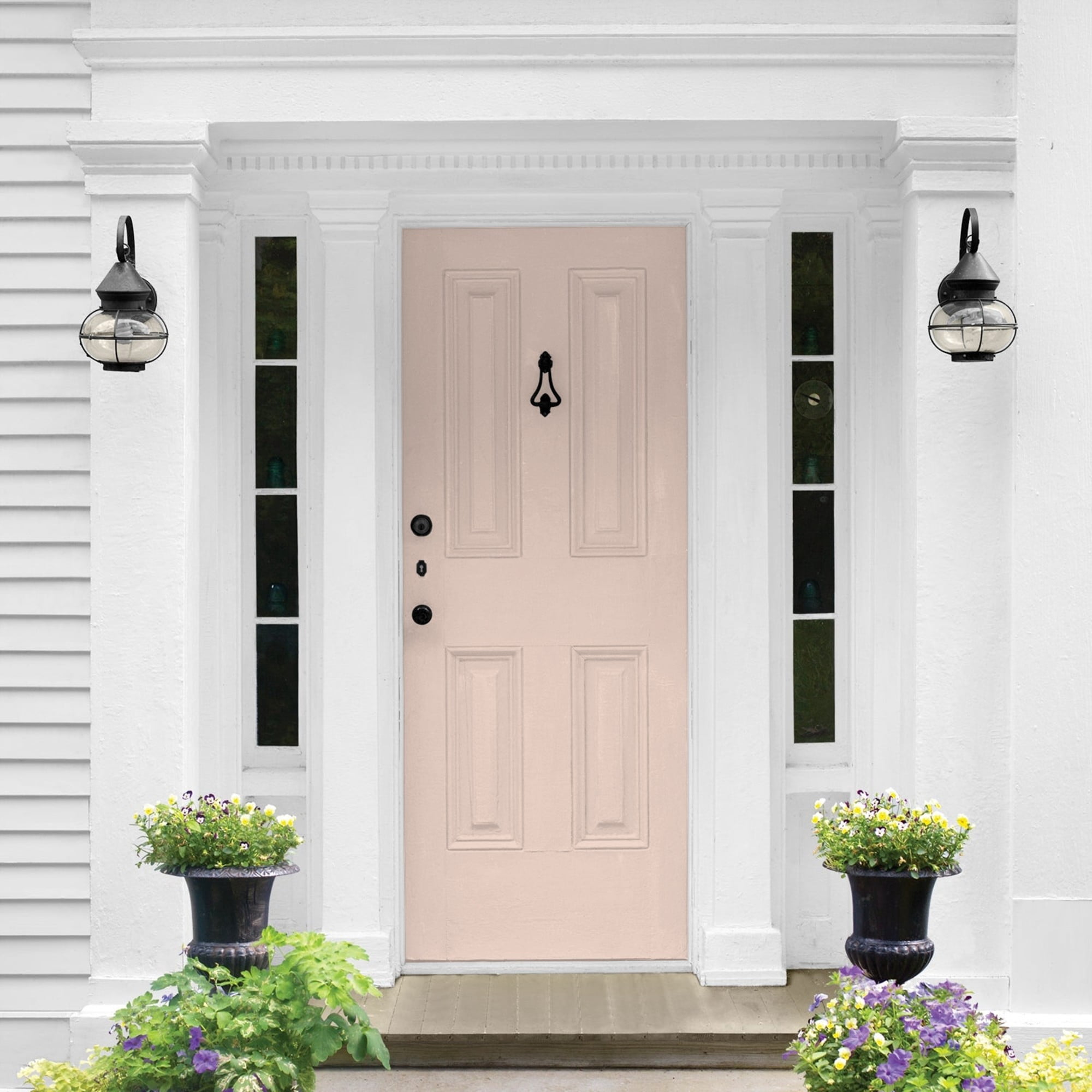 Glidden One Coat Belle of the Ball / Pink Semi-Gloss Exterior Paint with Primer, 5 Gallon
