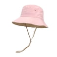 thumbnail image 1 of Sombrero de pescador con cuerda a prueba de viento para mujer, sombrilla antiultravioleta para salida de verano, color de contraste de circunferencia, 56-58cm, 1 of 5