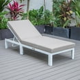 thumbnail image 2 of LeisureMod Chelsea Modern Outdoor White Chaise Lounge Chair With Cushions, 2 of 10