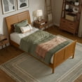 thumbnail image 5 of Valencia Twin XL Low Profile Platform Bed w/Matching Footboard in Light Toffee, 5 of 10
