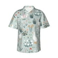 thumbnail image 2 of Goofa Goose and Doodle Flowers Hawaiian Shirt for Men, Unisex Summer Beach Casual Short Sleeve Button Down Shirts,Aloha Tropical Floral print shirt-, 2 of 9