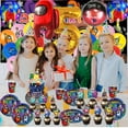 thumbnail image 6 of Among Us 5th Tableware Balloons Cake Toppers Backdrop Banner Supplies Party Decor Plates Decorations, 6 of 7
