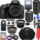 Nikon D5600 24,2 Mp DX-Format DSLR Appareil Photo avec AF-S 18-140mm & AF-P 70-300mm f/4.5-6.3G VR Objectif Accessoire Bundle – image 1 sur 1