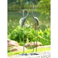 thumbnail image 2 of SPI Contemplative Garden Crane Pair of Aluminum Statues, 2 of 3