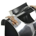 thumbnail image 5 of 23" Metal Replica Medieval Armour with Black Wood Stand, by DecMode, 5 of 11