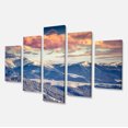 thumbnail image 2 of Winter Alpine Sunset over Hills - Large Landscape Canvas Art Print, 2 of 3